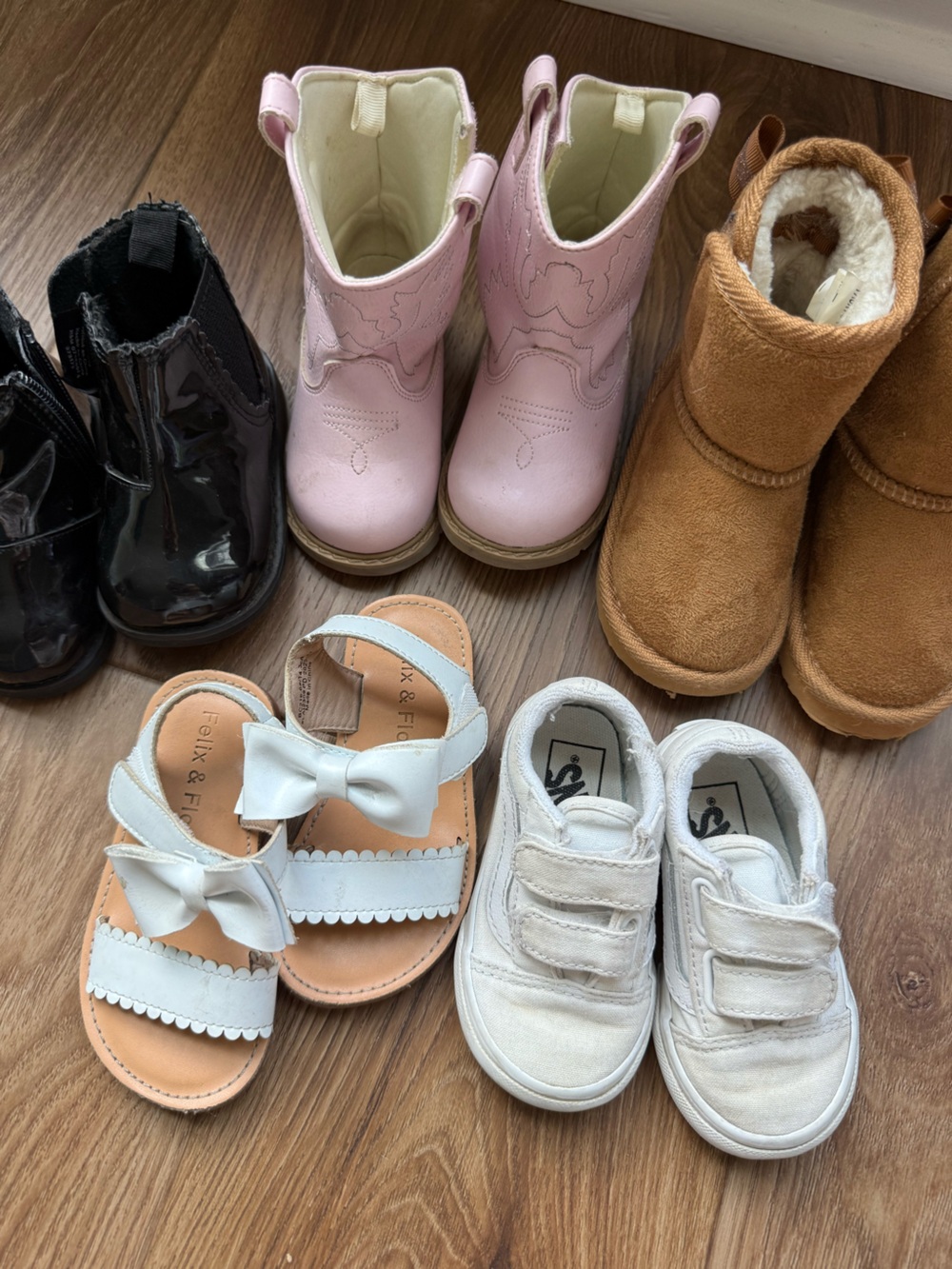 5 Pairs of Toddler Girls Shoes - Toddler size 4-5